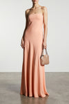 long dress in silk chiffon