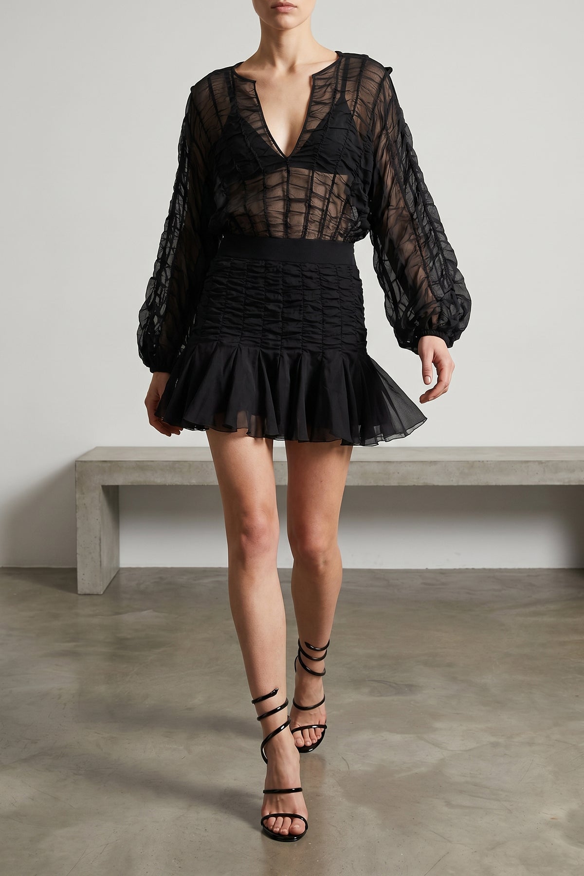 GIOVANNI BEDIN 40 light cotton mini dress