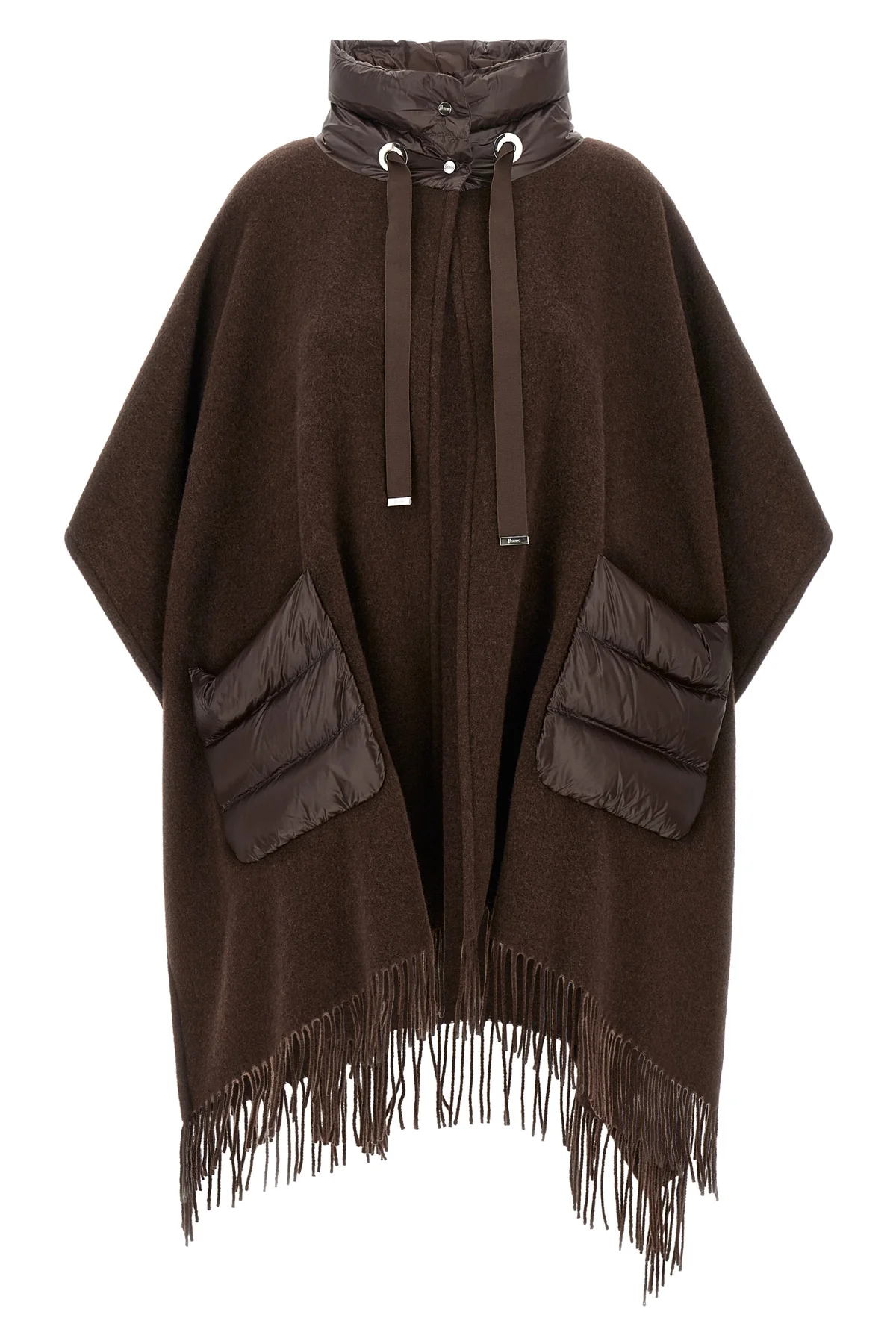 HERNO OS the herno resort poncho redefines the concept of outerwear through a relaxed a