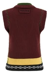 the marni vest in pure wool is distinguished by a complex trompe loeil construc