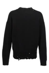 destroyed effect cotton sweater