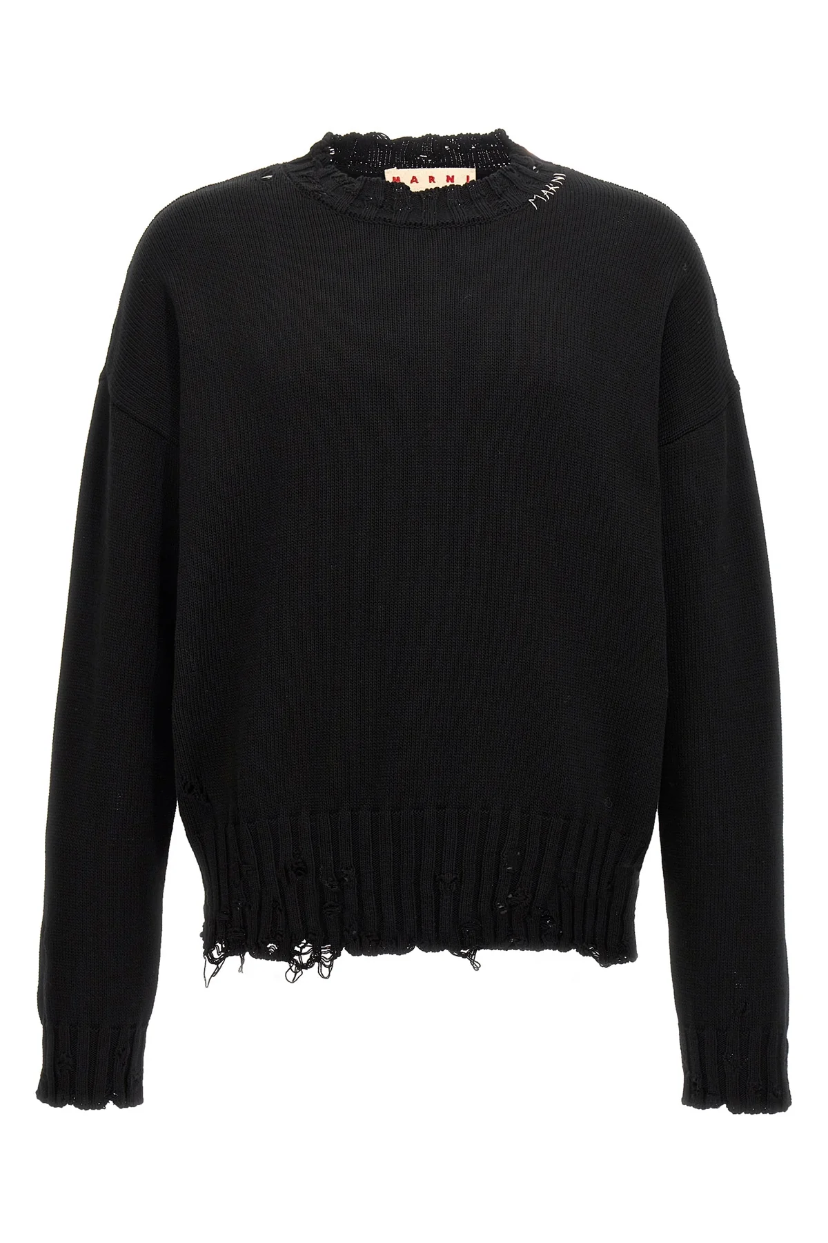 MARNI 50 destroyed effect cotton sweater