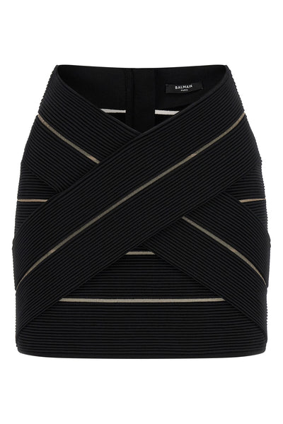 stretch viscose mini skirt