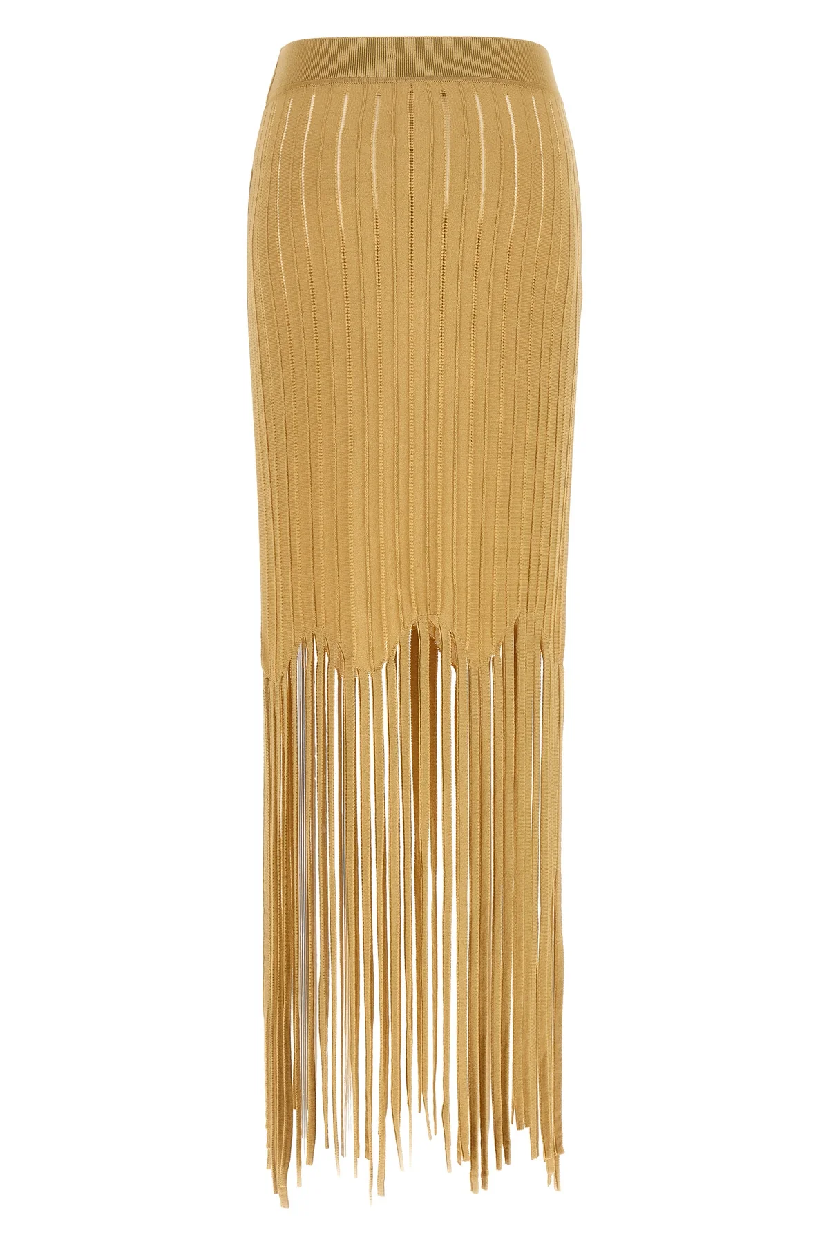 midi skirt in stretch knit viscose cane