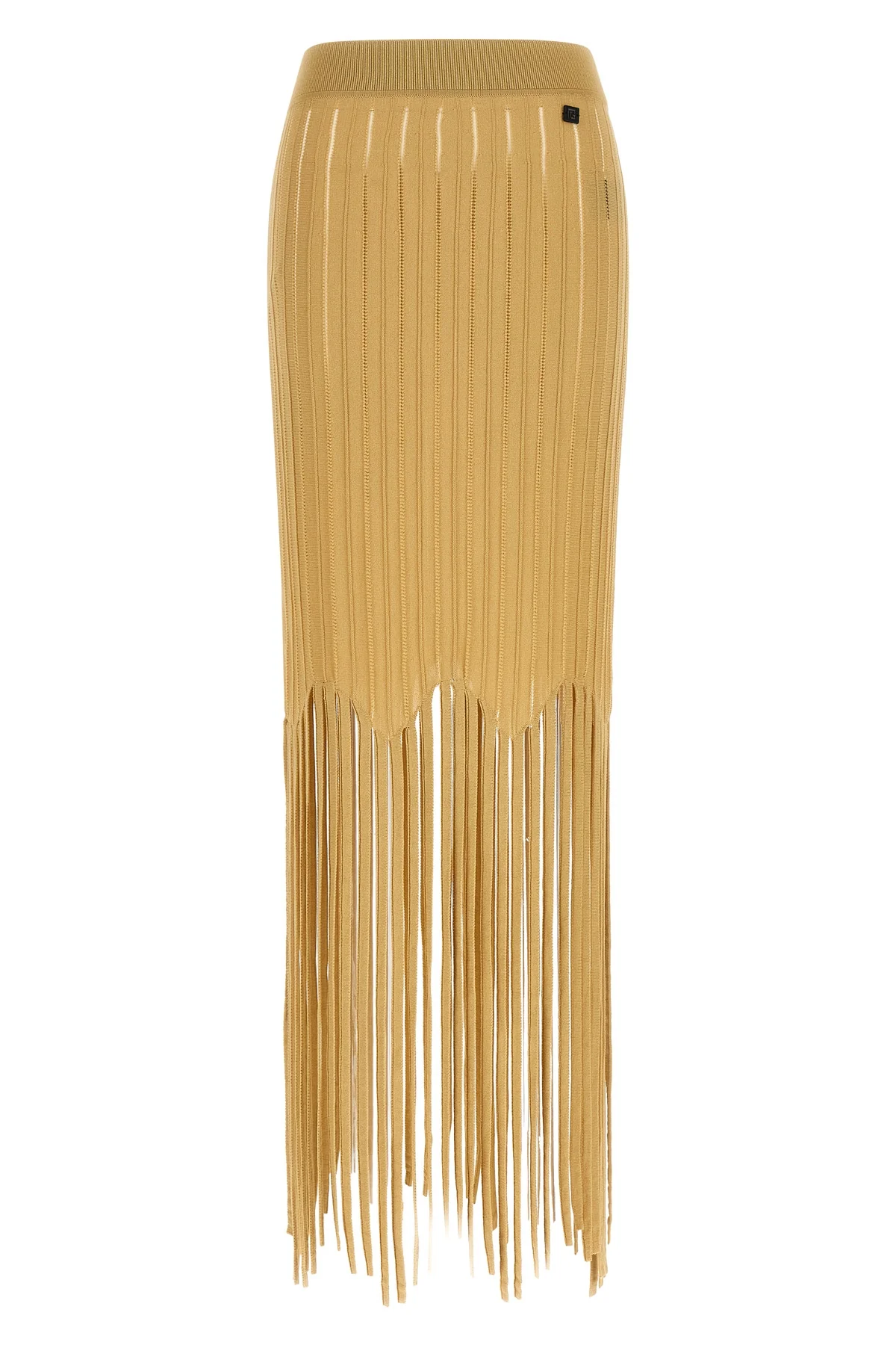 midi skirt in stretch knit viscose cane