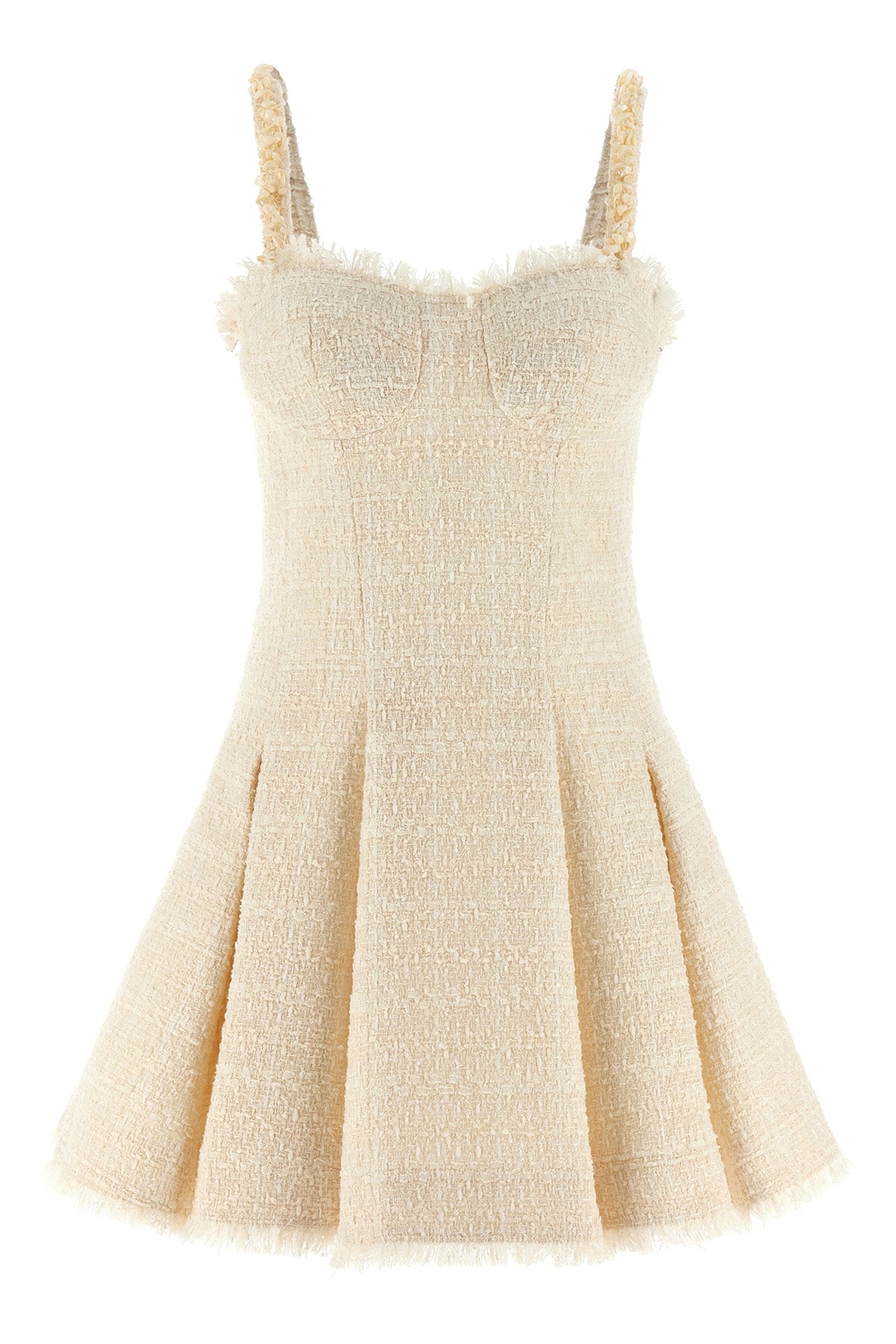 BALMAIN 36 conchiglie tweed mini dress