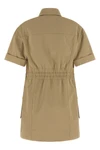 saharan-inspired cotton gabardine mini dress