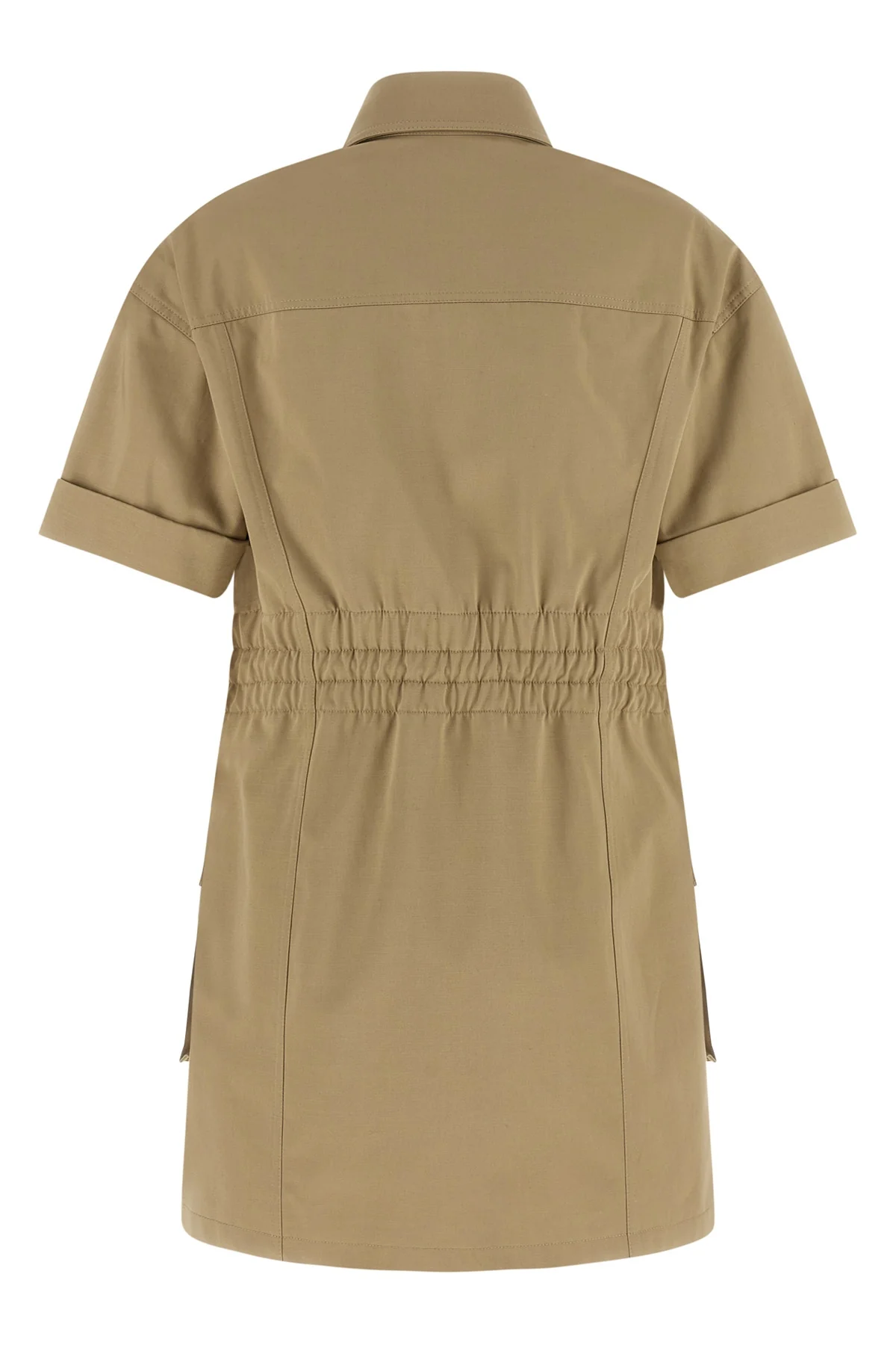 saharan-inspired cotton gabardine mini dress