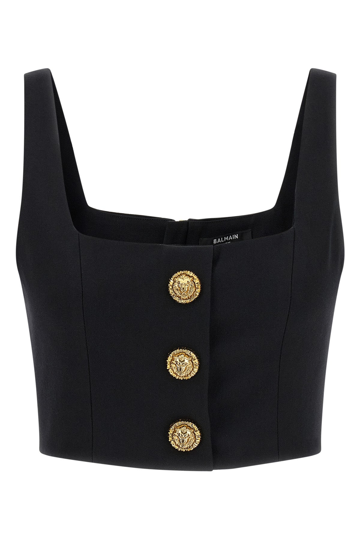 BALMAIN 36 cropped wool top