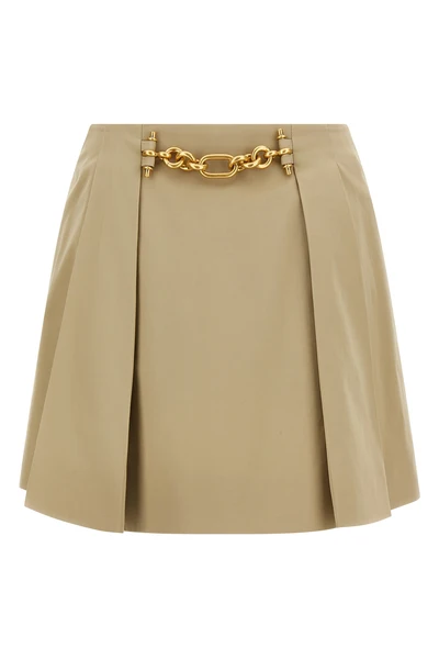 cotton gabardine mini skirt