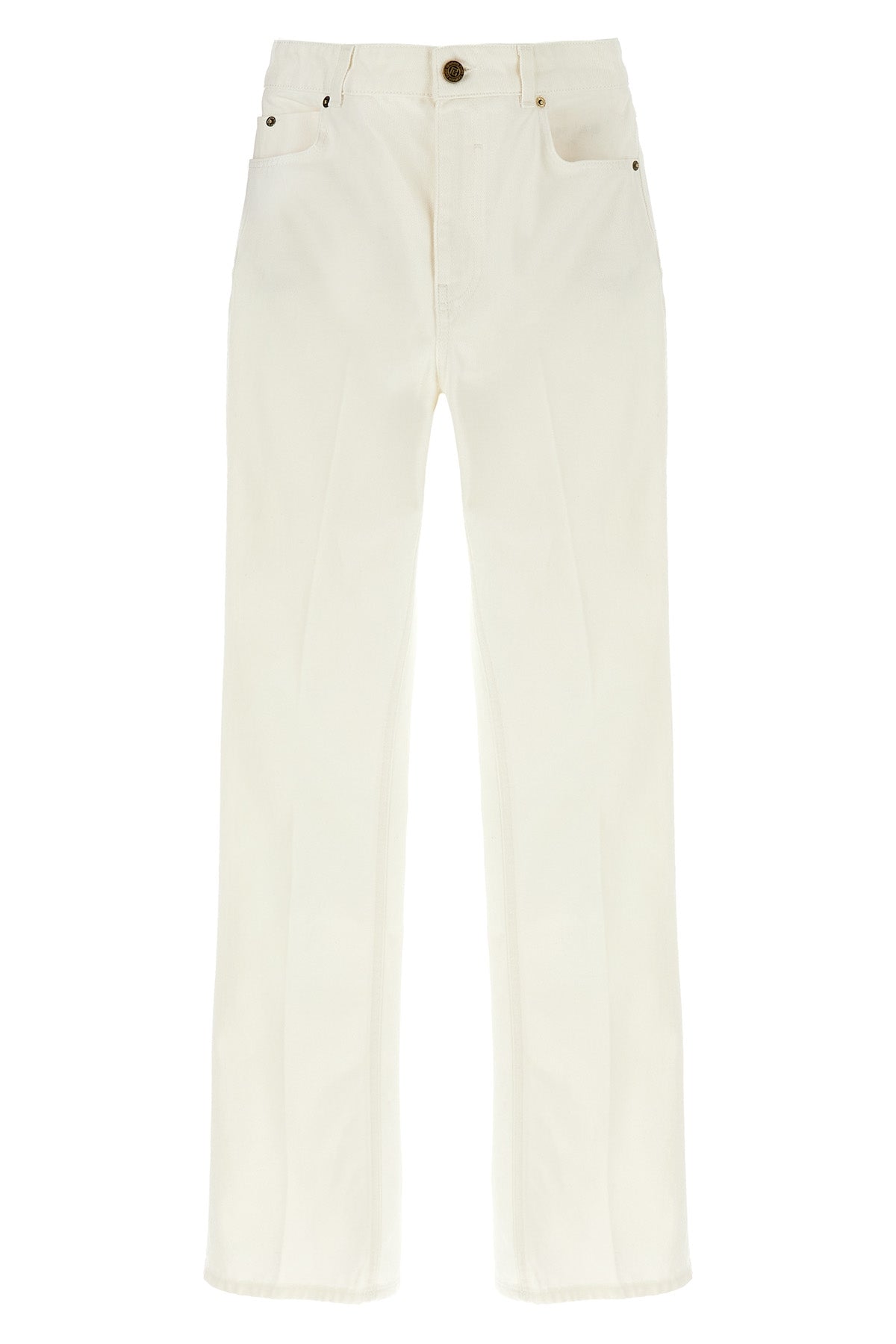BALMAIN 34 5-pocket high waist cotton denim jeans