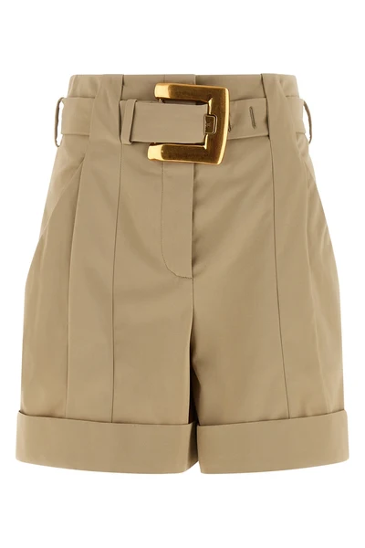 cotton gabardine shorts