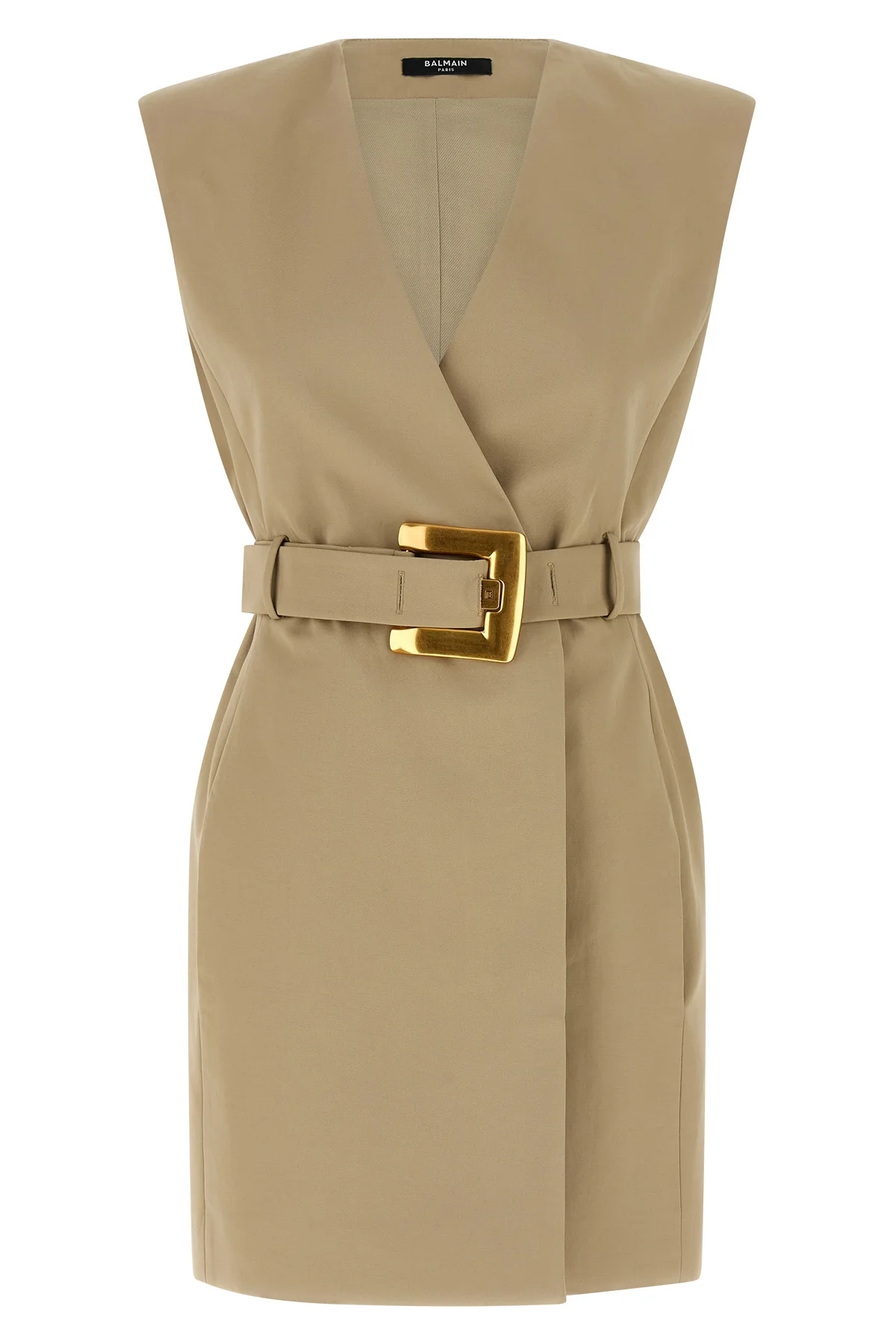 wallet mini dress in cotton gabardine