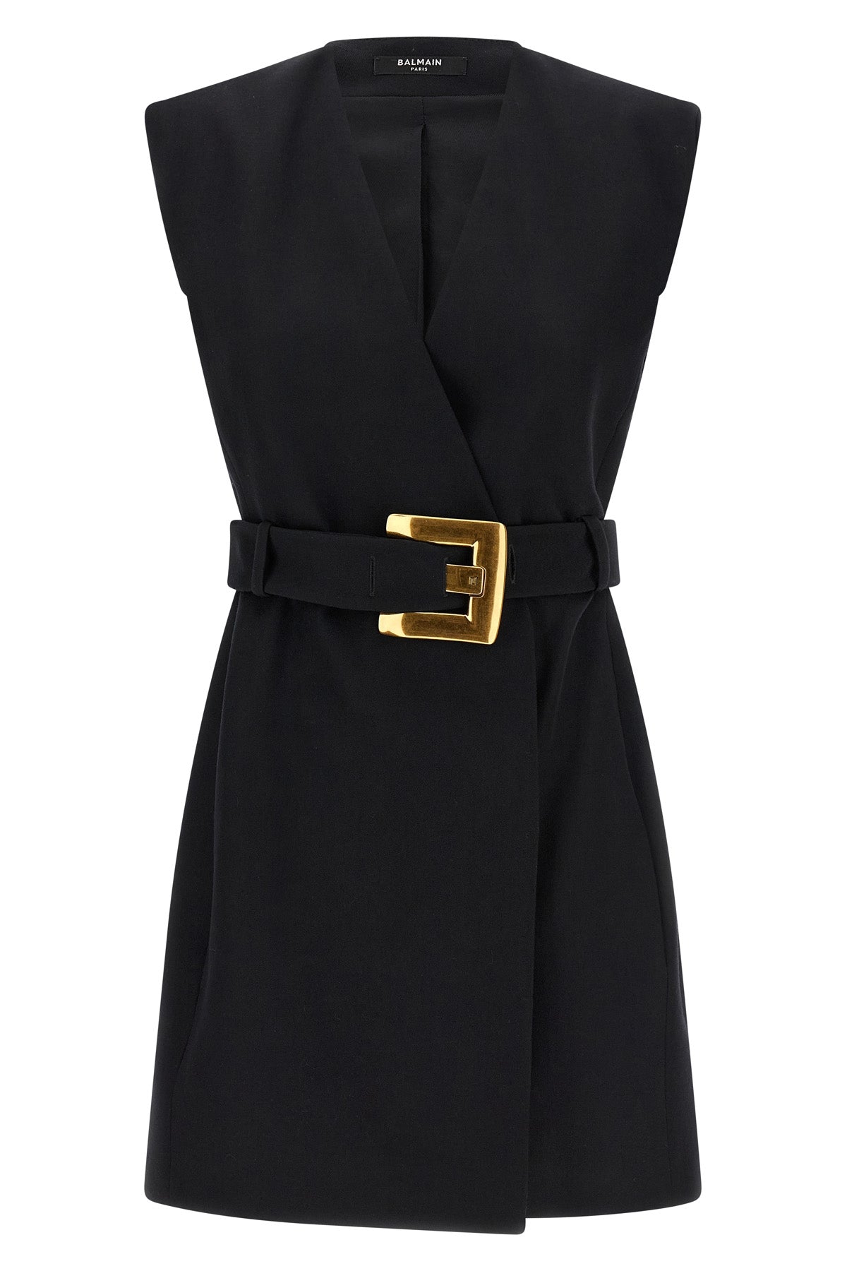 BALMAIN 34 wallet mini dress in grain de poudre