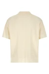 wool and linen knit polo shirt