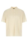 wool and linen knit polo shirt