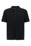 polo shirt in wool blend knit