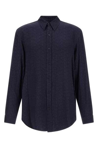 all over jacquard monogram viscose shirt