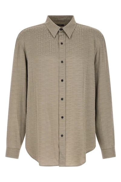 all over jacquard monogram viscose shirt