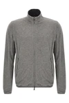 reversible light bomber jacket in technical fabric and viscose mélange