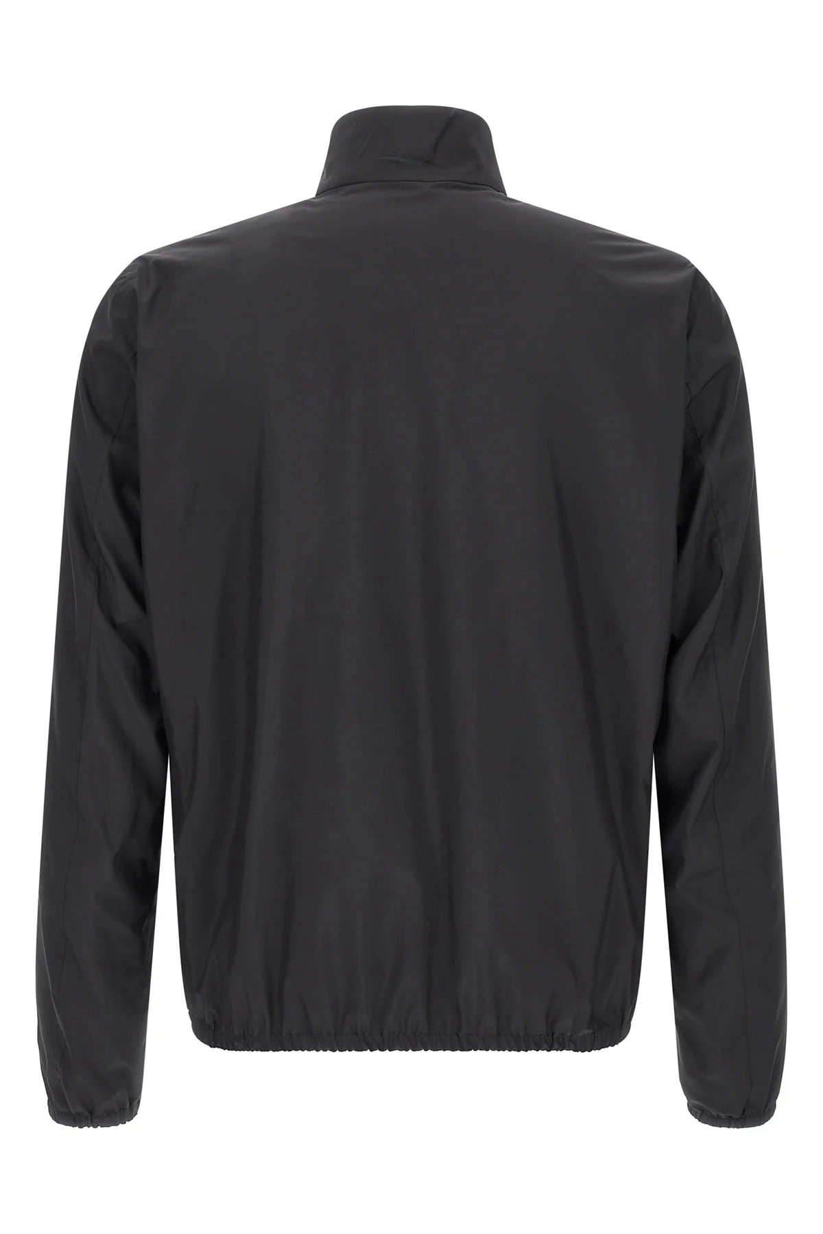 reversible light bomber jacket in technical fabric and viscose mélange