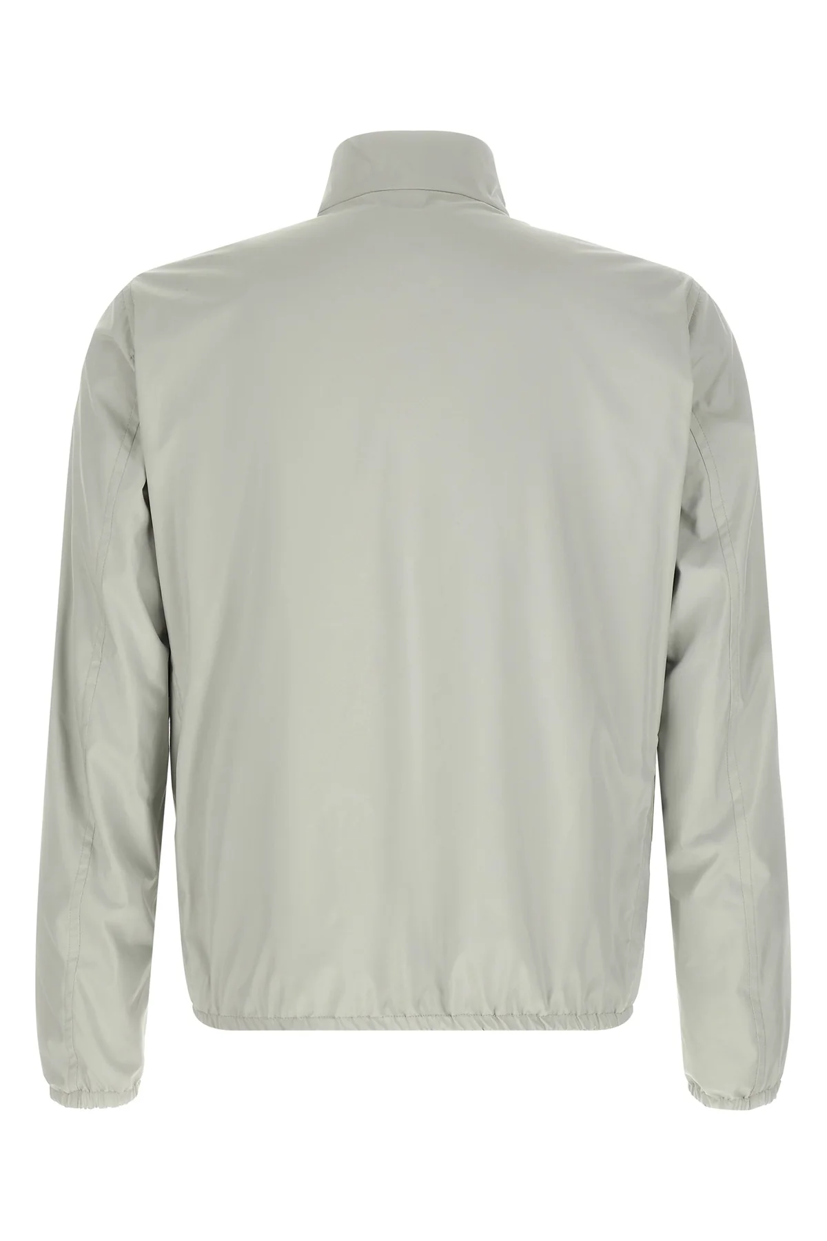 reversible light bomber jacket in technical fabric and viscose mélange