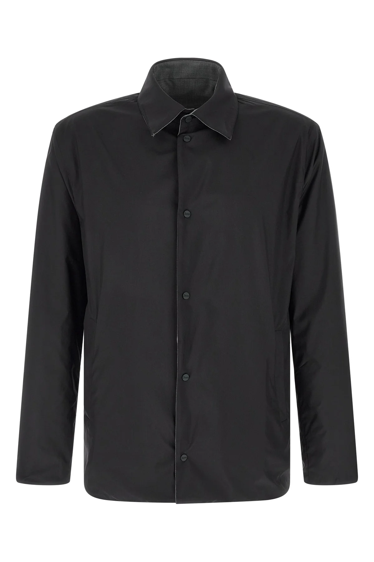 HERNO 50 reversible overshirt in technical wool and nylon fabric