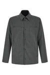 reversible overshirt in technical wool and nylon fabric