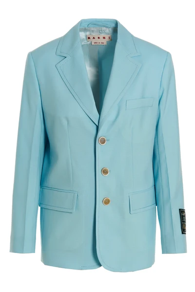 single breast wool blazer