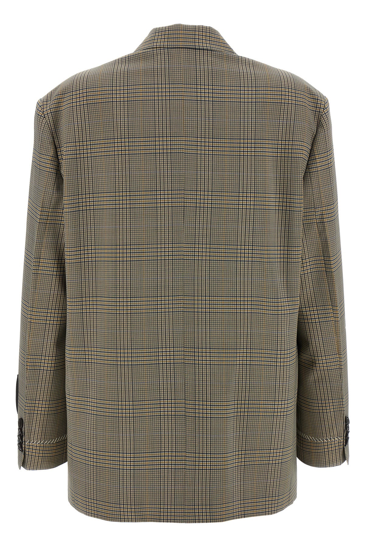 MARNI 38 prince of wales light wool single-breasted blazer