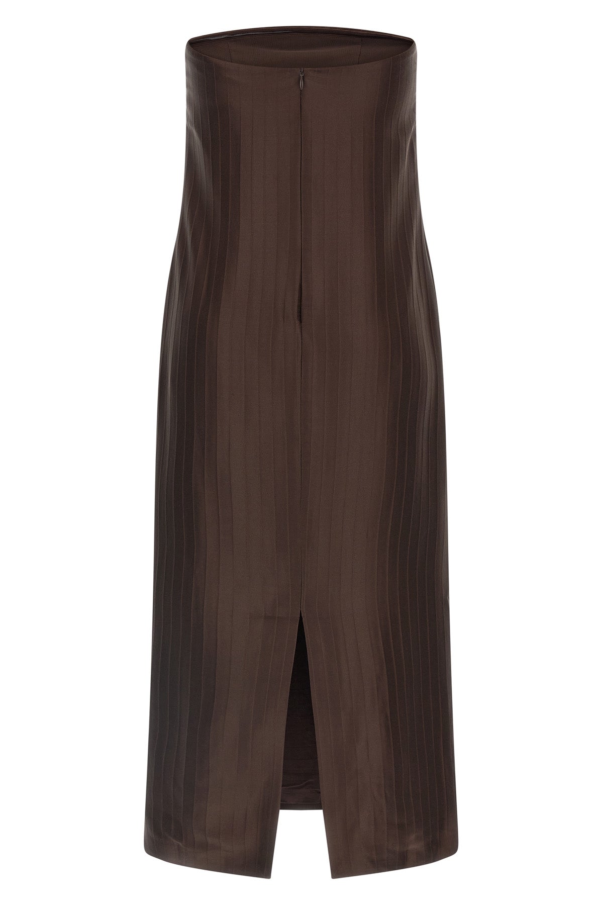 LOULOU DE SAISON M giulia monochromatic striped silk and viscose midi dress