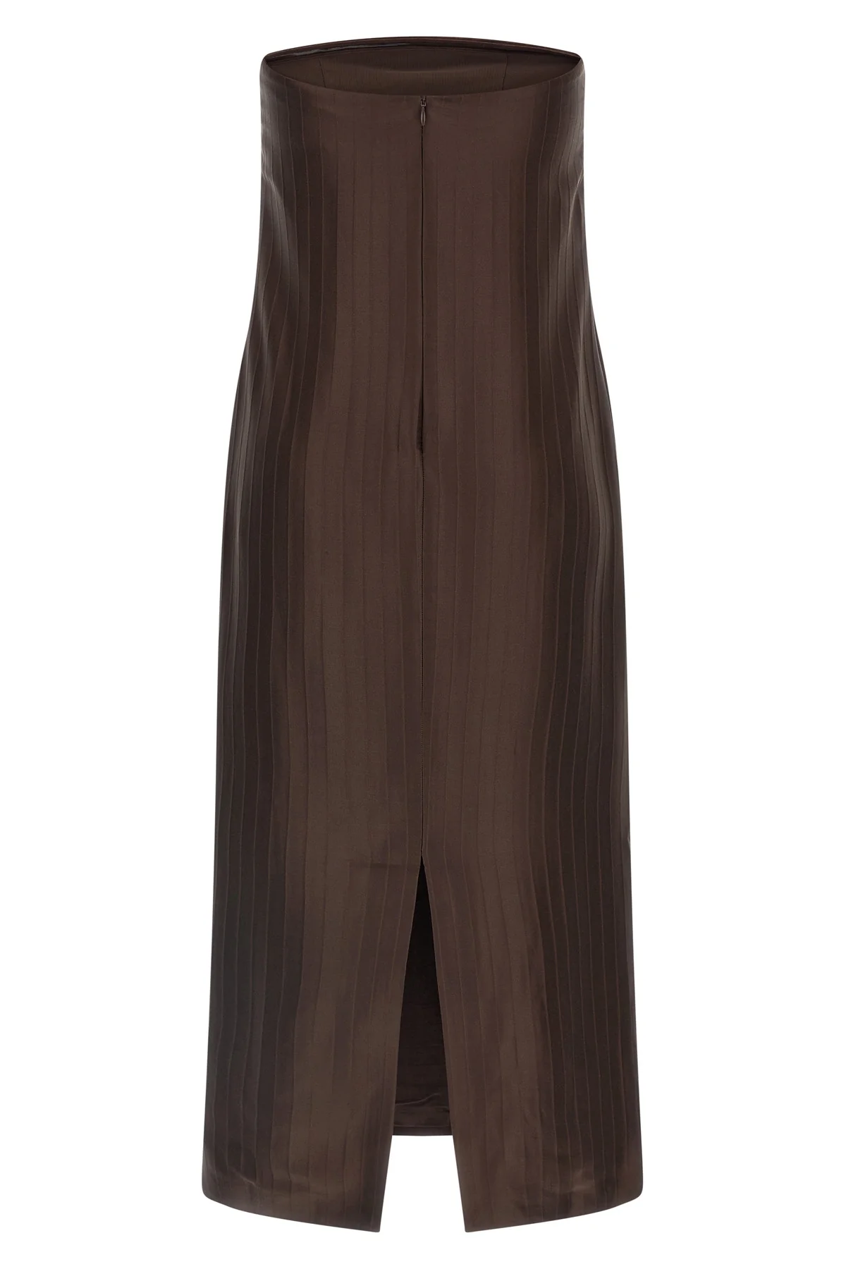 giulia monochromatic striped silk and viscose midi dress
