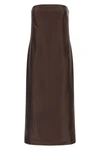 giulia monochromatic striped silk and viscose midi dress