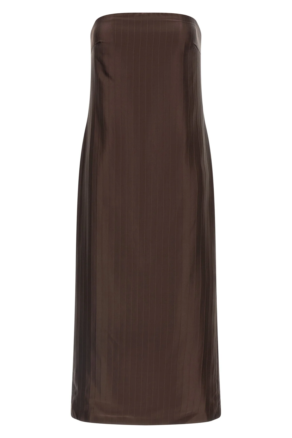 giulia monochromatic striped silk and viscose midi dress
