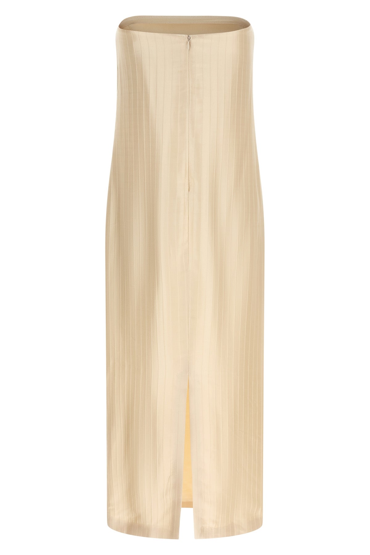 LOULOU DE SAISON M giulia monochromatic striped silk and viscose midi dress