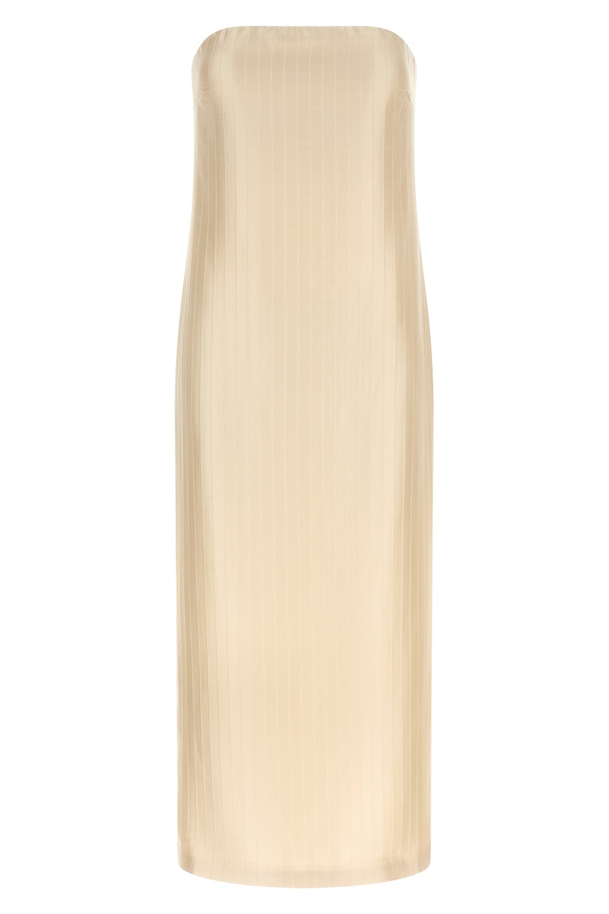 LOULOU DE SAISON M giulia monochromatic striped silk and viscose midi dress