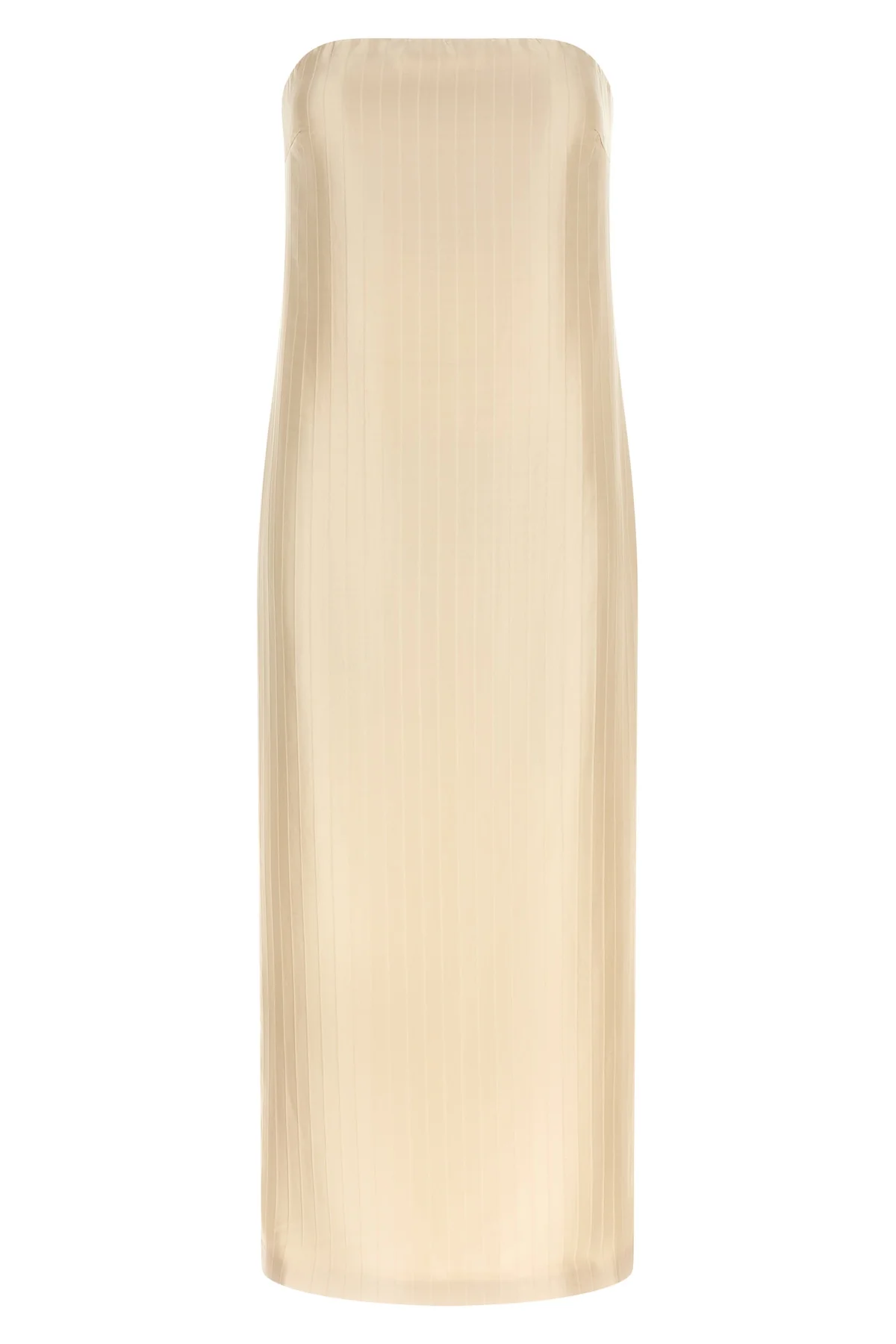 LOULOU DE SAISON XS giulia monochromatic striped silk and viscose midi dress