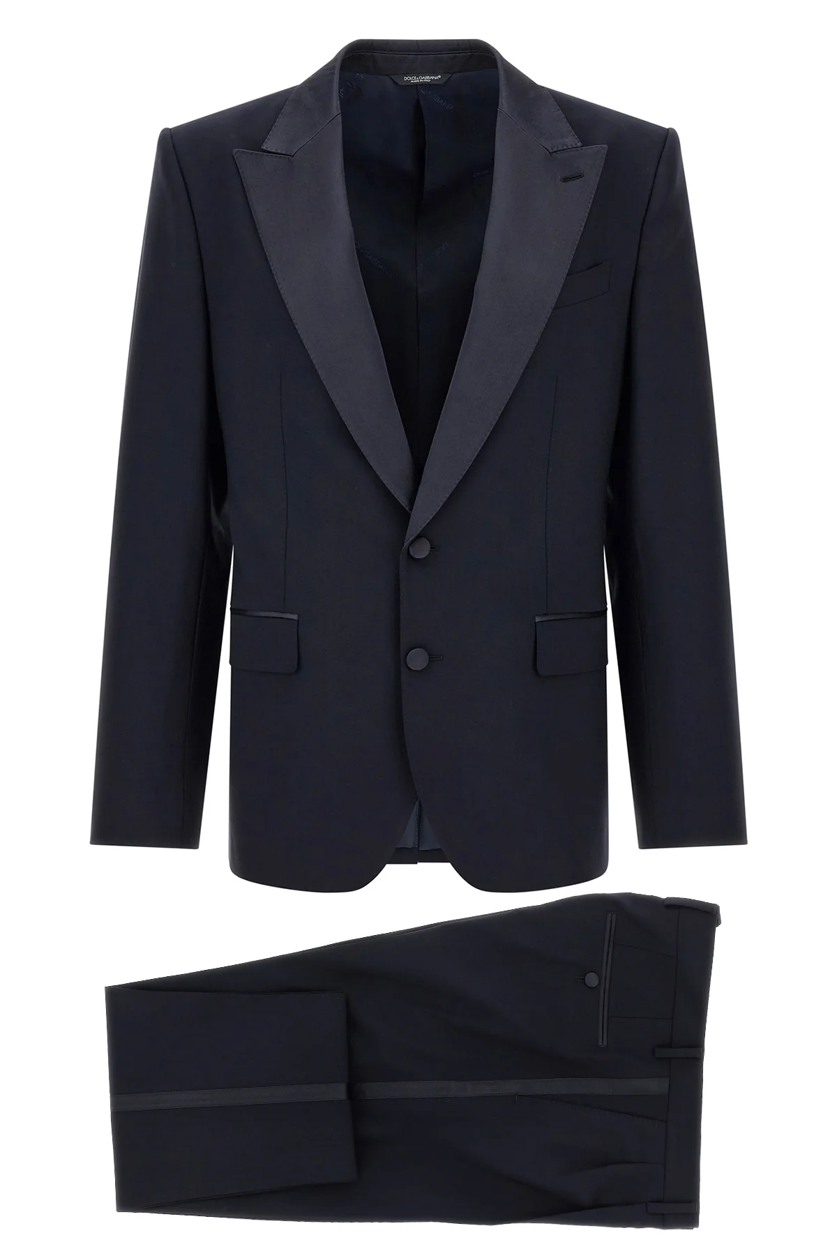 DOLCE amp; GABBANA 48 dolceamp;gabbanas tuxedo suit in fine midnight blue virgin wool