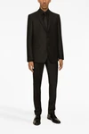 single-breasted martini wool and silk canvas suit