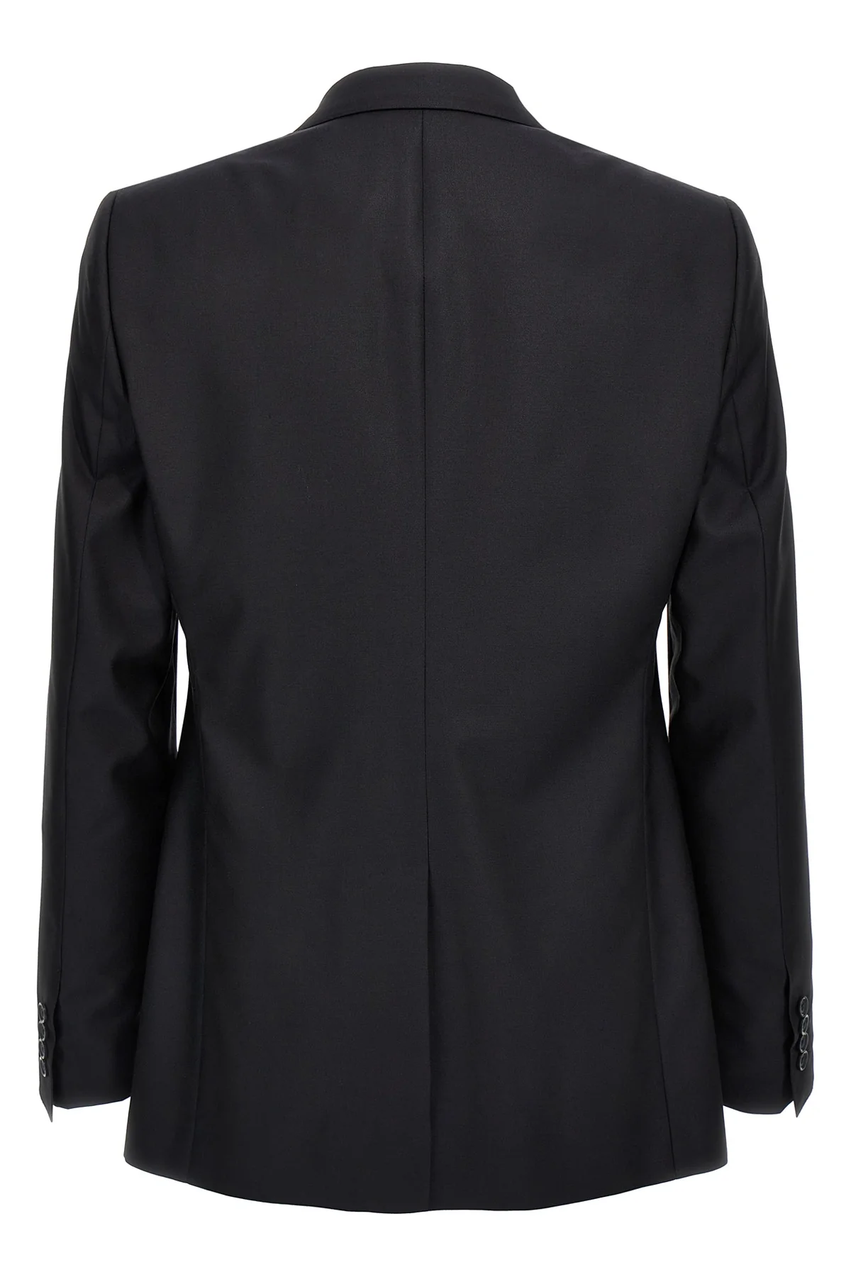 single-breasted martini wool and silk canvas suit
