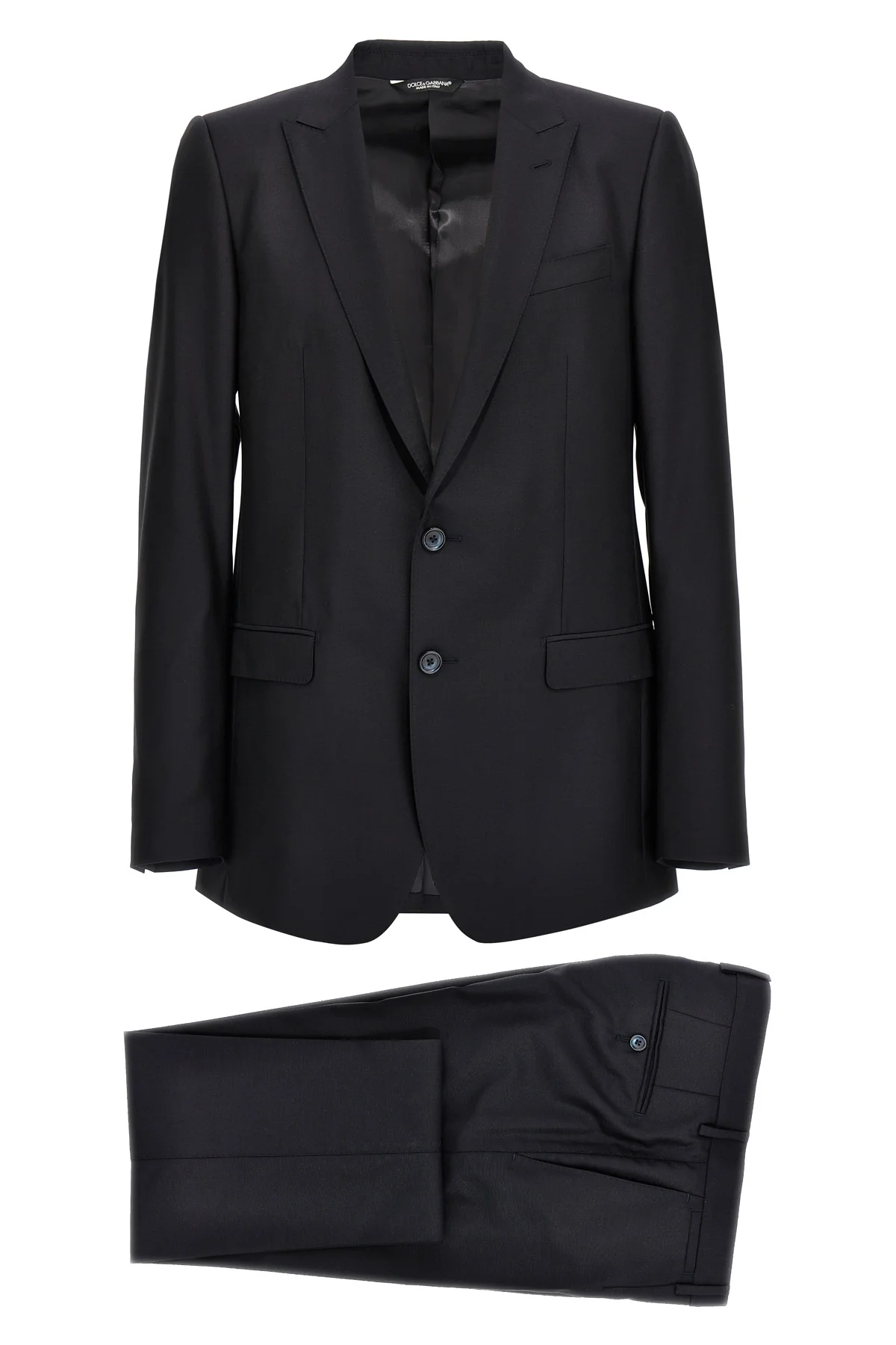 DOLCE amp; GABBANA 52 single-breasted martini wool and silk canvas suit