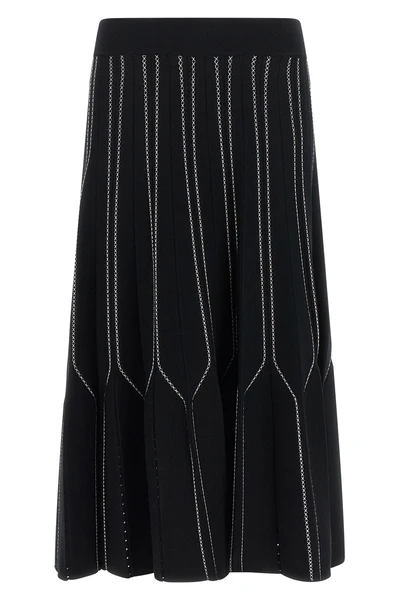 the elisabetta franchi midi skirt redefines the volumes of the womens wardrobe
