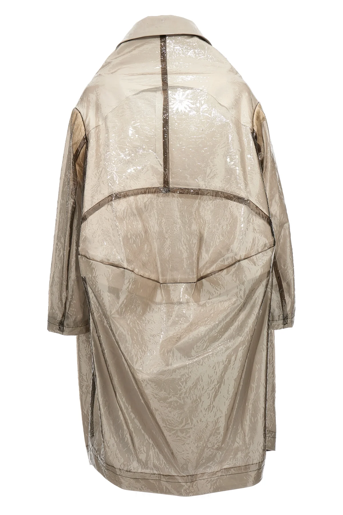oversize polyurethane trench coat