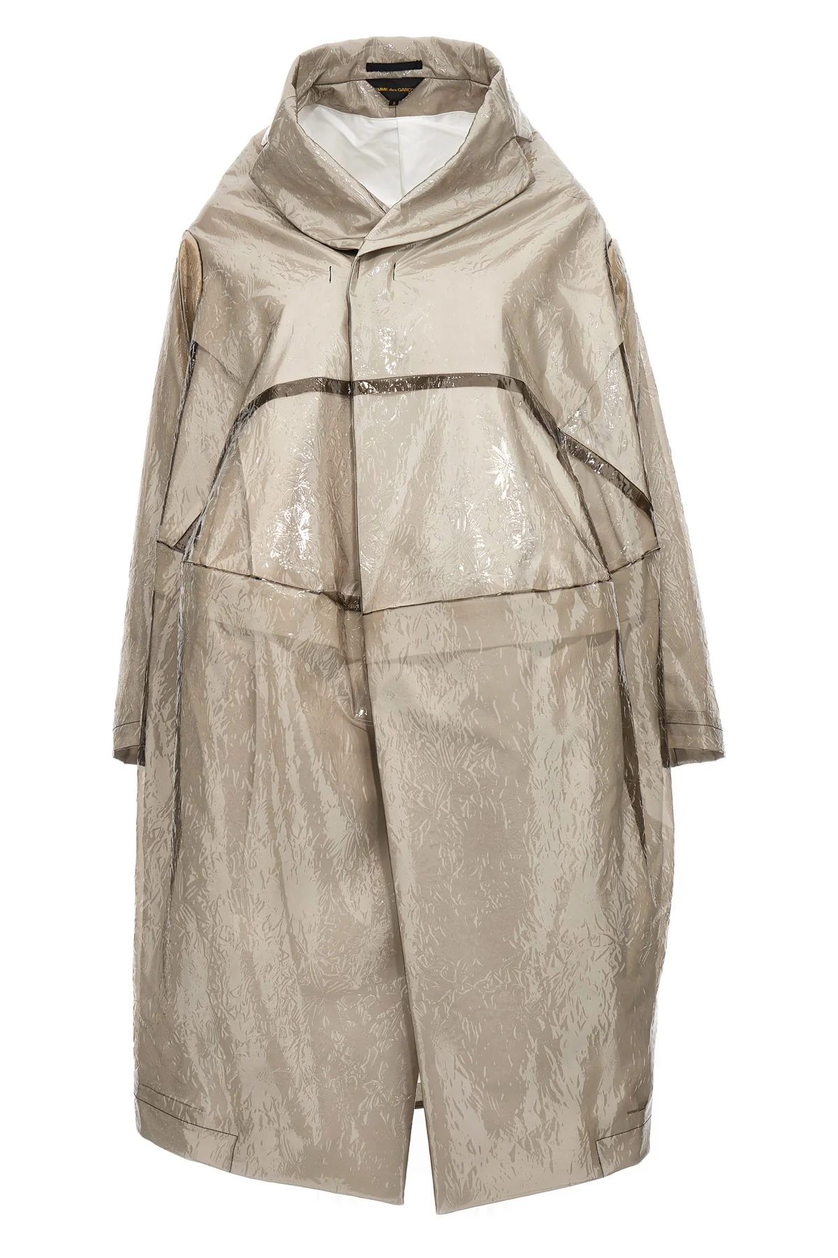 COMME DES GARÇONS S oversize polyurethane trench coat