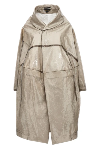oversize polyurethane trench coat