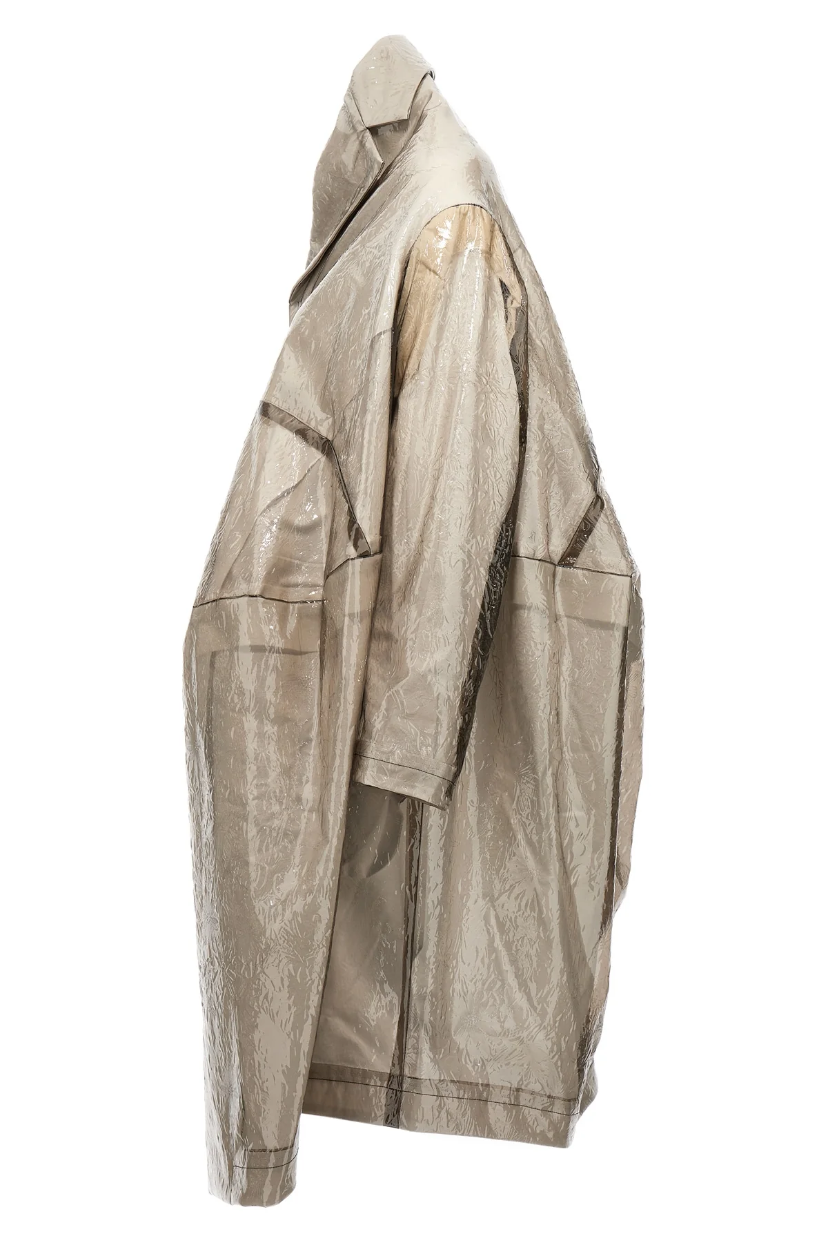 oversize polyurethane trench coat