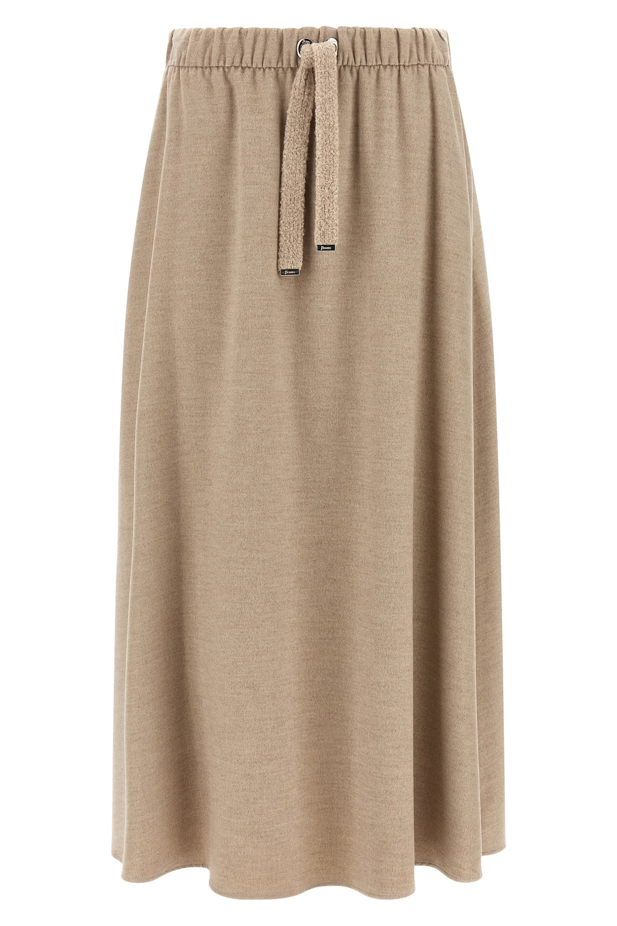 the herno midi skirt defines an essential aesthetic through an a-shaped silhouet