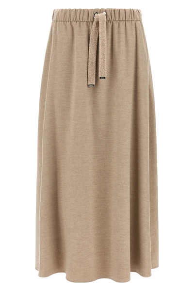 the herno midi skirt defines an essential aesthetic through an a-shaped silhouet