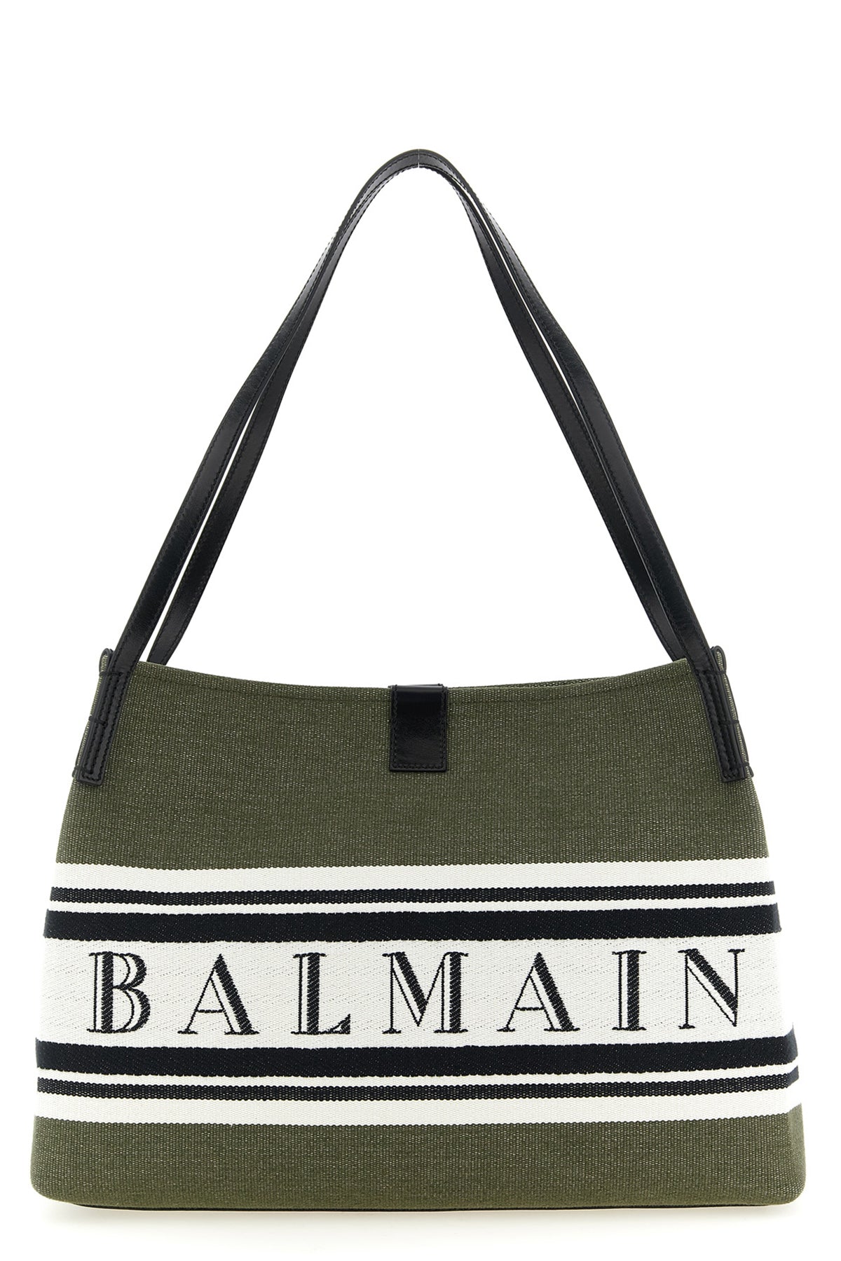 BALMAIN OS medium release canvas shopping bag