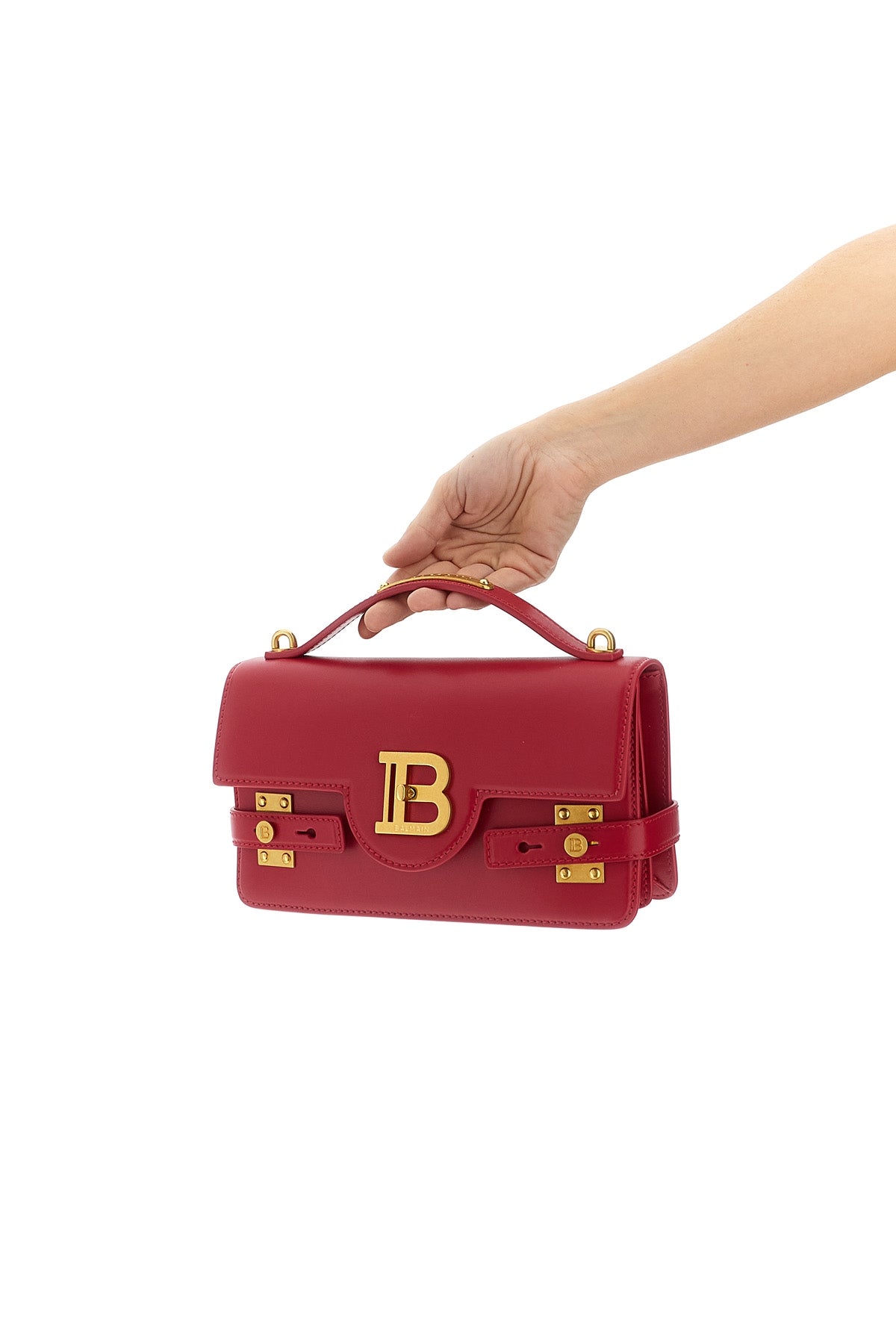 BALMAIN OS b-buzz 24 smooth calf leather handbag